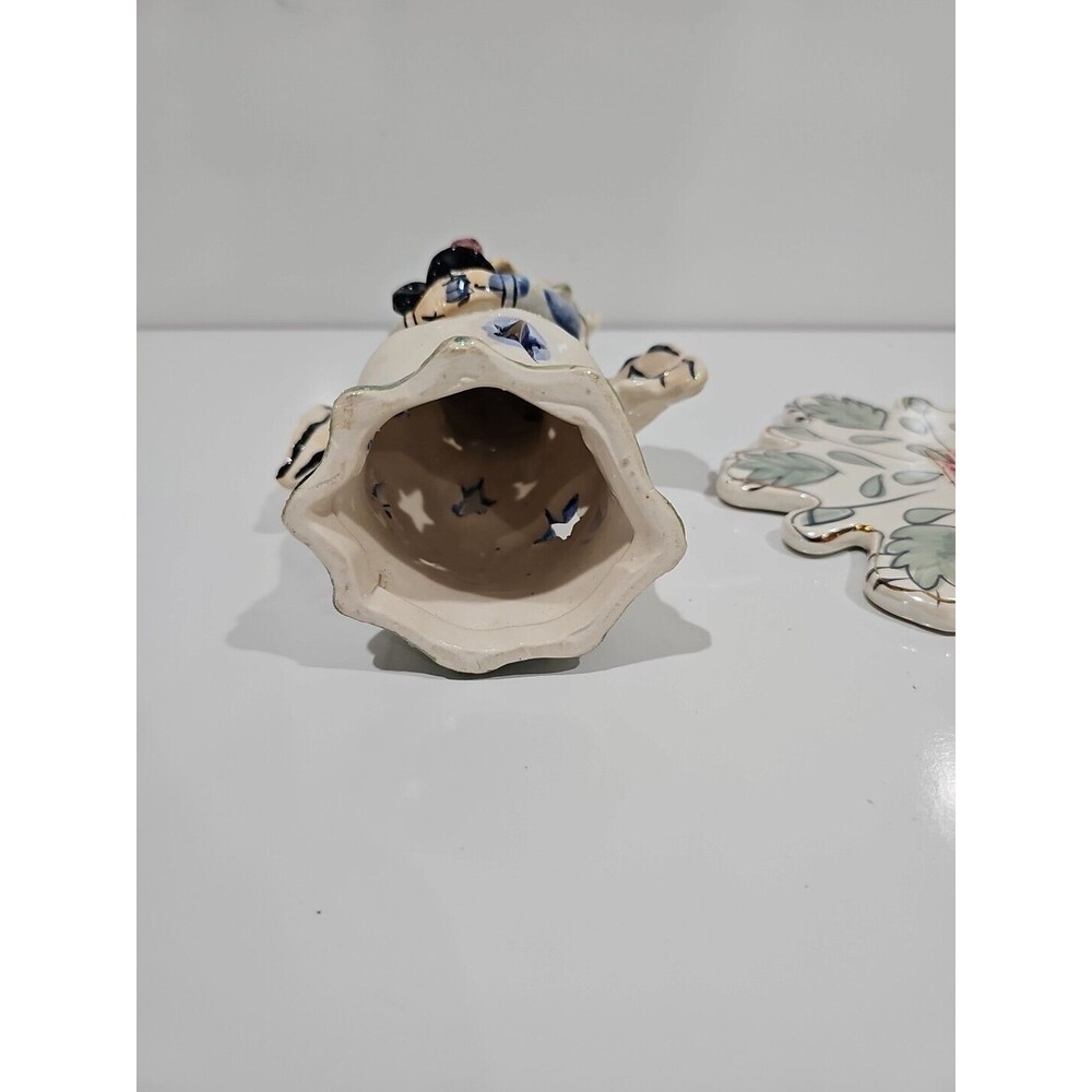 Blue Sky Clayworks Heather Goldminc Angel Caroler Tealight Candle Holder - Picture 7 of 9